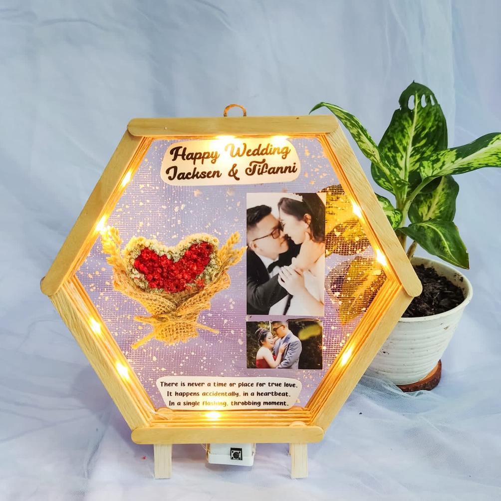 COD Kado Untuk Pacar Cewek Hadiah Edisi Valentine Kado Unik Hadiah Estetik Keren Frame Hexagon Hexag