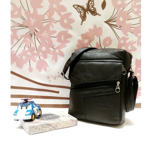 Tas Selempang Pria Kulit Domba Buatan Garut