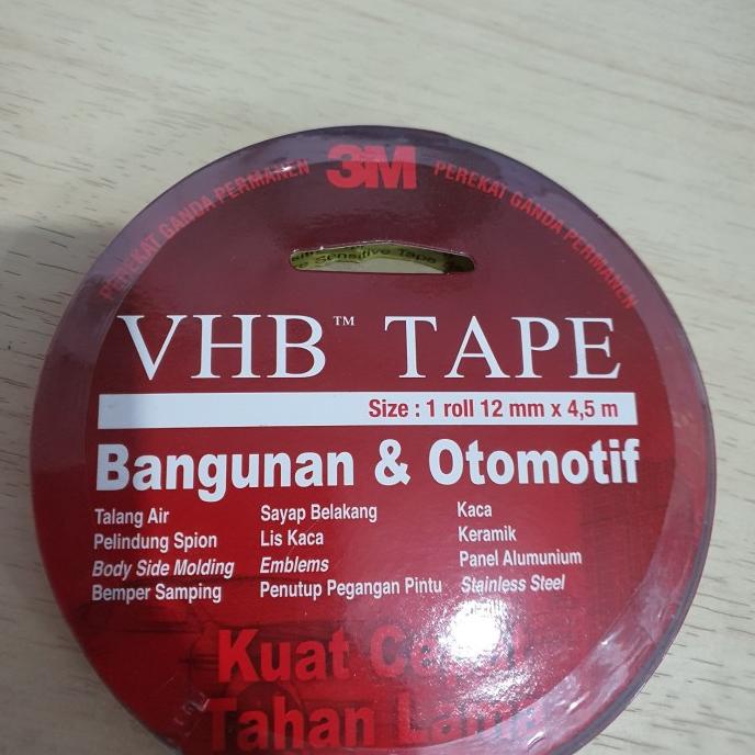 

Double Tape VHB 3M ORIGINAL 12mm x 4.5mm Busa Perekat ,