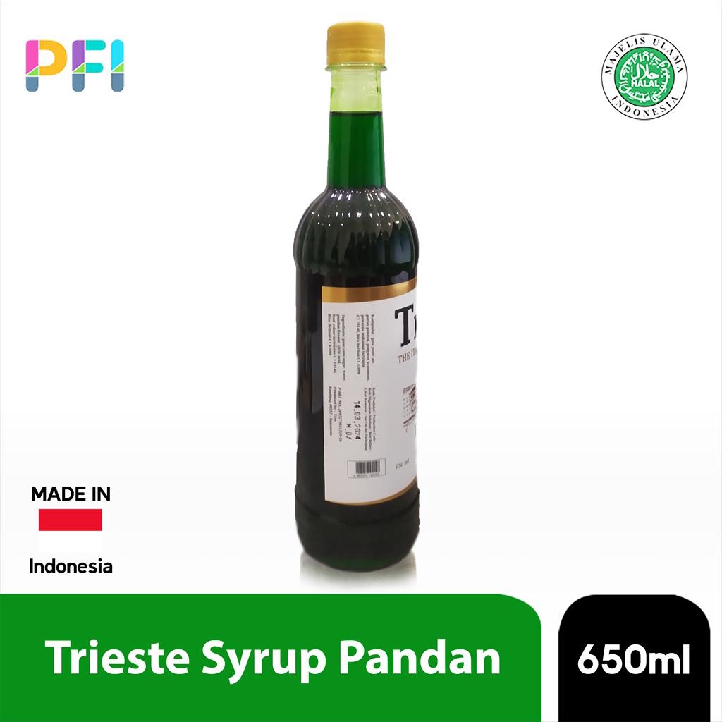 

Syrup Trieste Pandan Flavour 650Ml Sirup Pandan