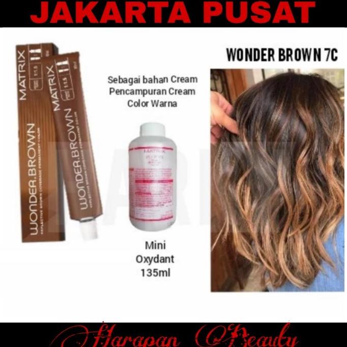 BARANG TERLARIS CAT RAMBUT MATRIX WONDER BROWN WB 7C PEWARNA RAMBUT CINDYHAPSA