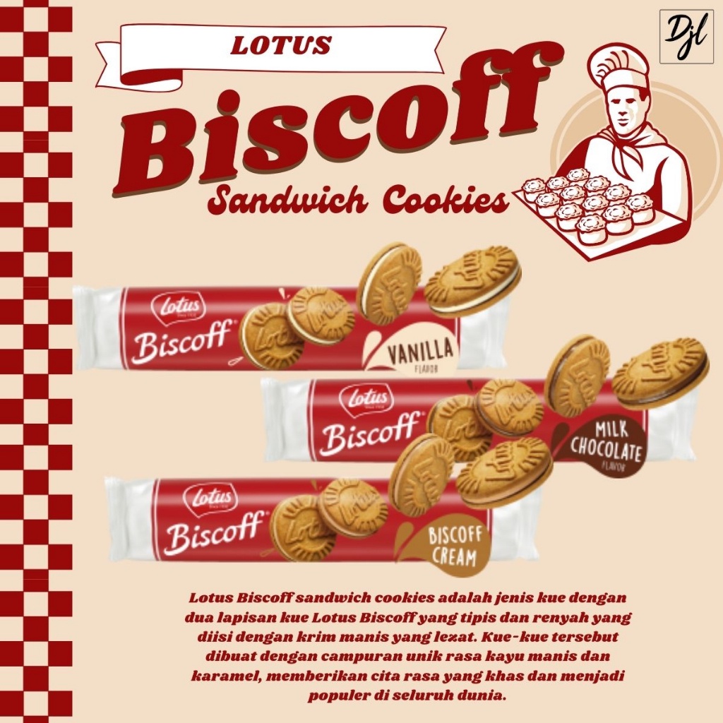 

Lotus Biscoff Sandwich Cookies 150G Isi 15 Biskuit Sandwich Karamel Isi Krim 3 Pcs