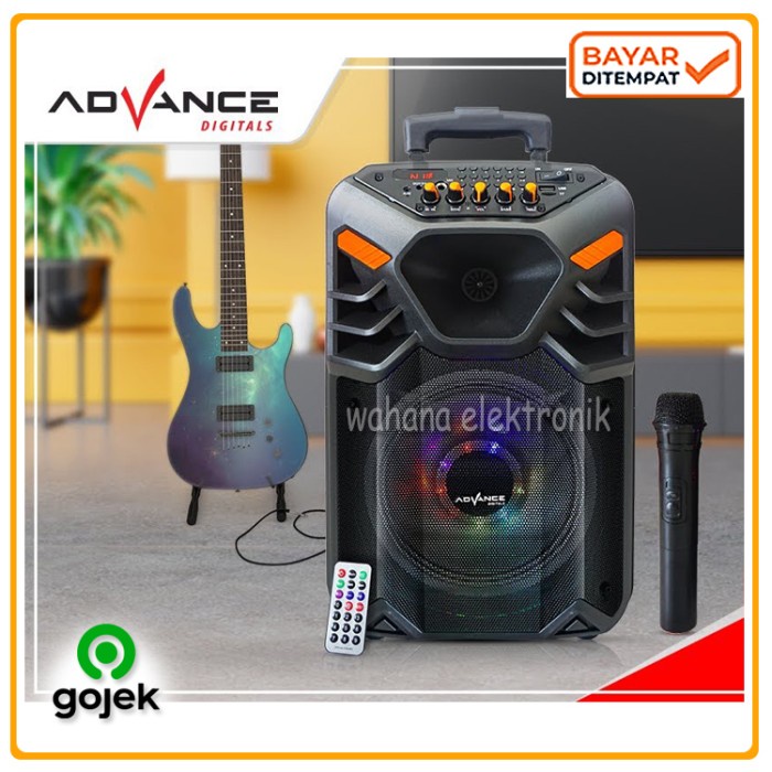 Speaker Bluetooth Advance K881 Speaker Pa Hi Fi Portable Gitar Karaoke