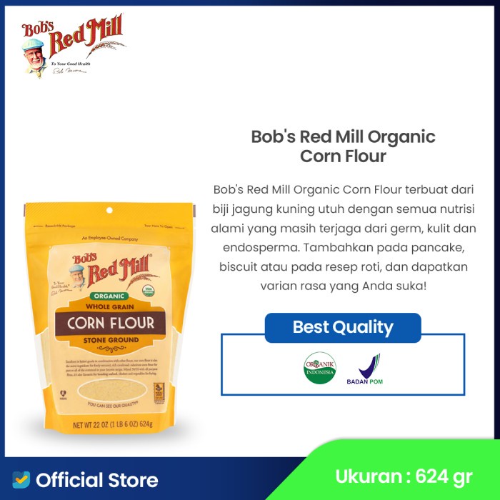 

Jual!! b's Red Mill Organic Corn Flour 624 gr
