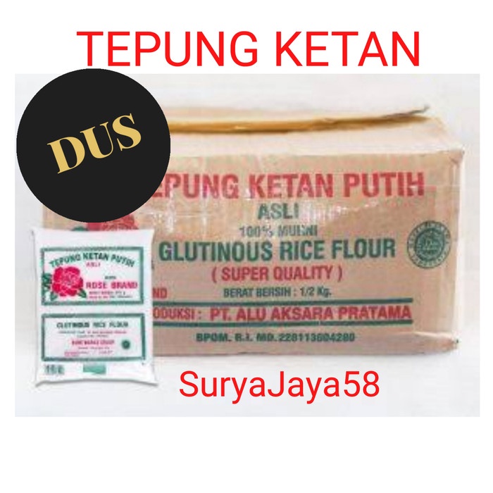 

Murah!! TEPUNG KETAN ROSEBRAND 500gr 1 dus isi 20pcs