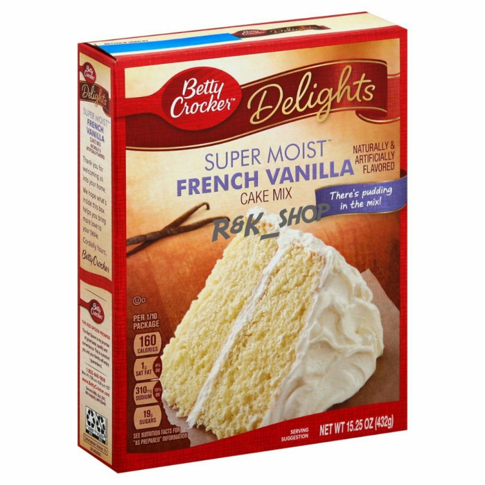 

Baru!! betty crocker super moist French vanilla 432gr