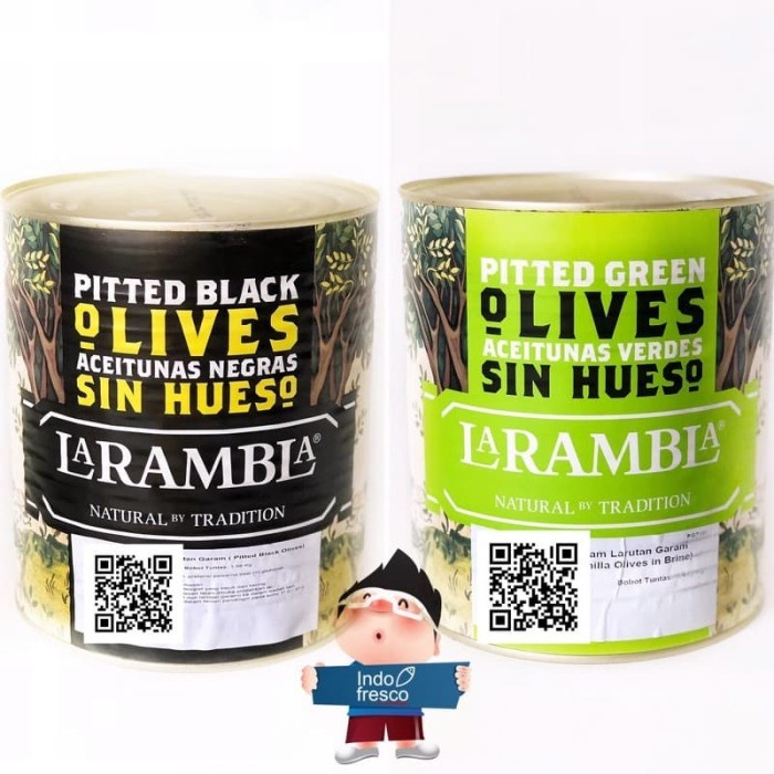 

Promo La Rambla Zaitun Olive Non Biji- Pitted Olives In Brine 3Kg