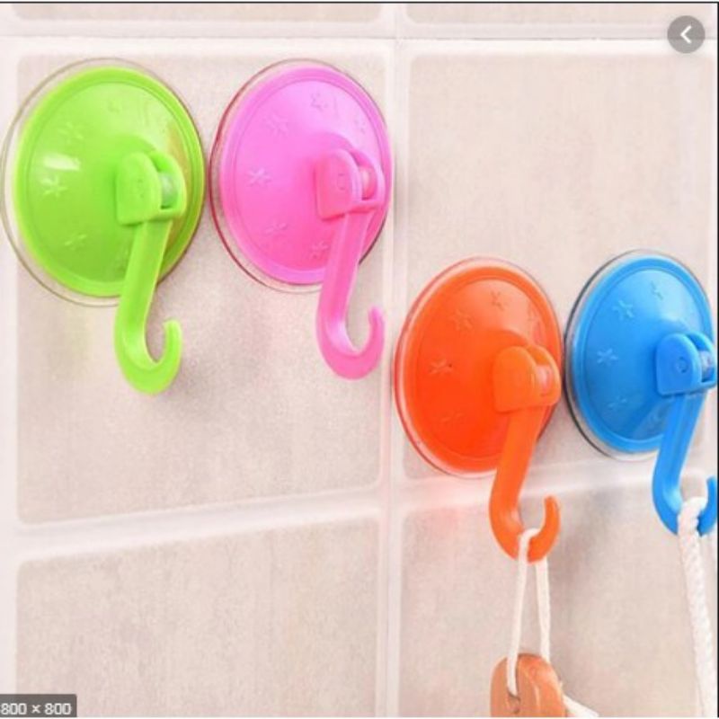 Gantungan Tempel Kait Baju Pakaian Handuk Plastik / Hook Vacum Cantolan Tempelan Kaca Kamar Mandi / 