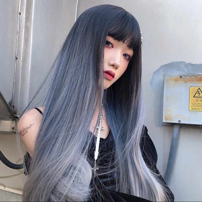 Wig Korea Import Style Harajuku Wig Panjang Wig Wanita Perempuan 10240