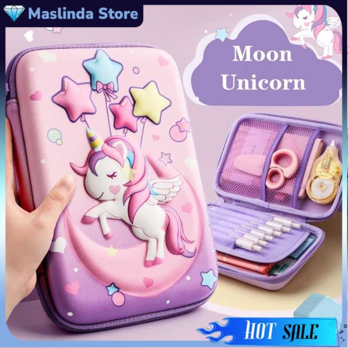 

Tempat Pensil Anak Unicorn Pencil Case Pouch Stationery - A1