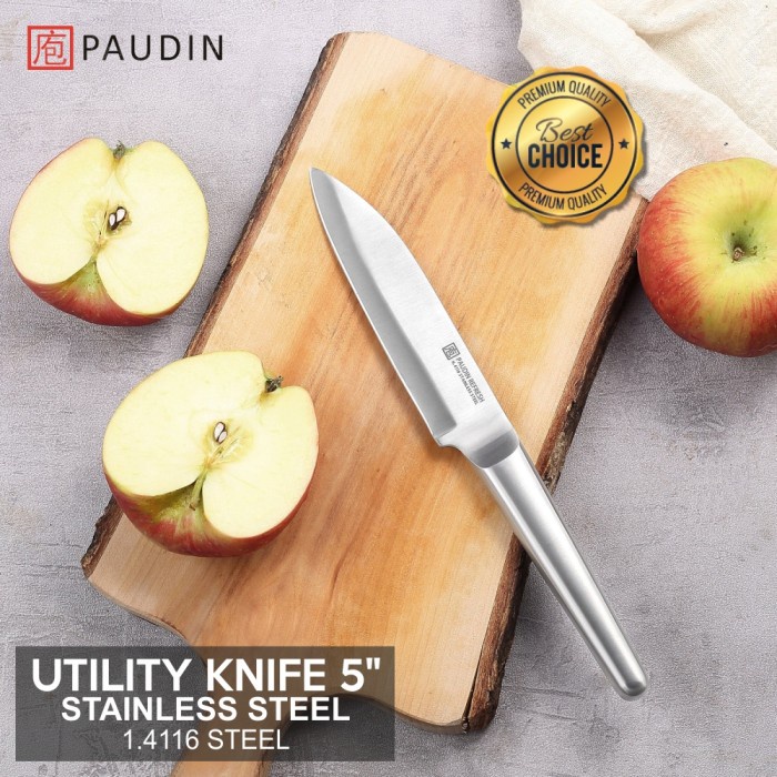 Pisau Dapur Paudin R4 Premium Kitchen Utility Knife 5" Stainless Steel