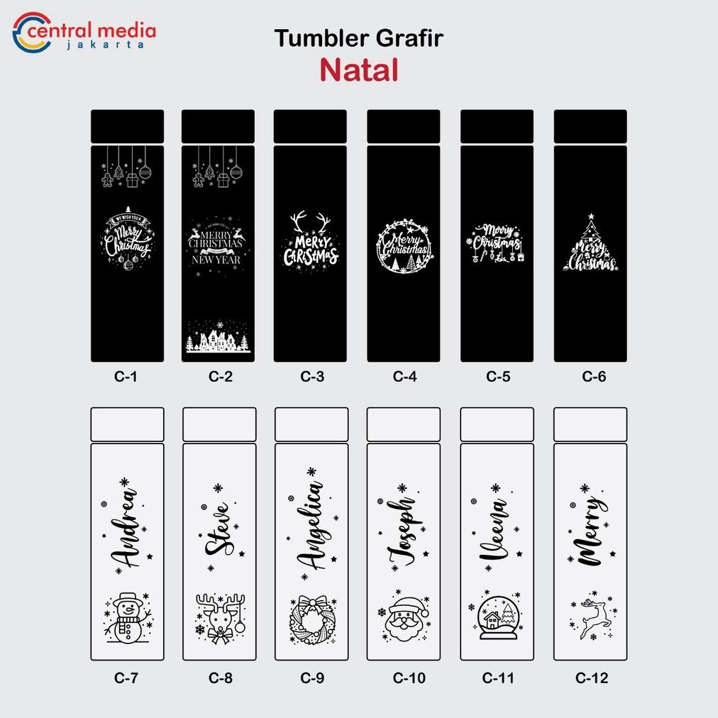 

Terlaris Tumbler Natal Grafir Custom Nama + Gift Box Hampers Christmas Kado Natal Botol Minum Diskom