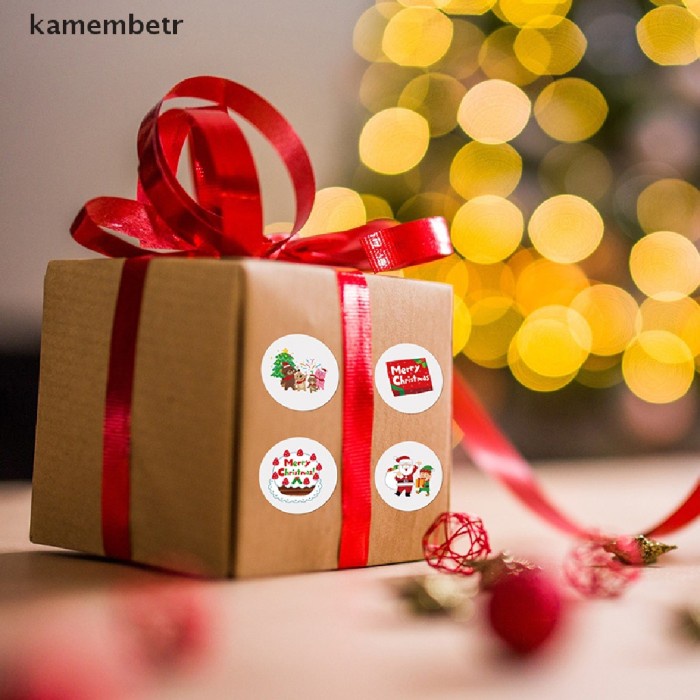 

Betr 500Pcs Merry Christmas Stiker Label Segel Tema Natal Stiker Untuk Limited Stock
