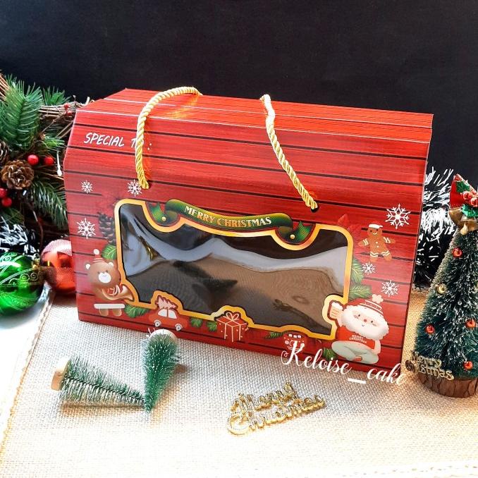 Box/Dus Kue Christmas/Natal Isi 4 Toples 500 Gram Ukr 29 X 15X19 Original