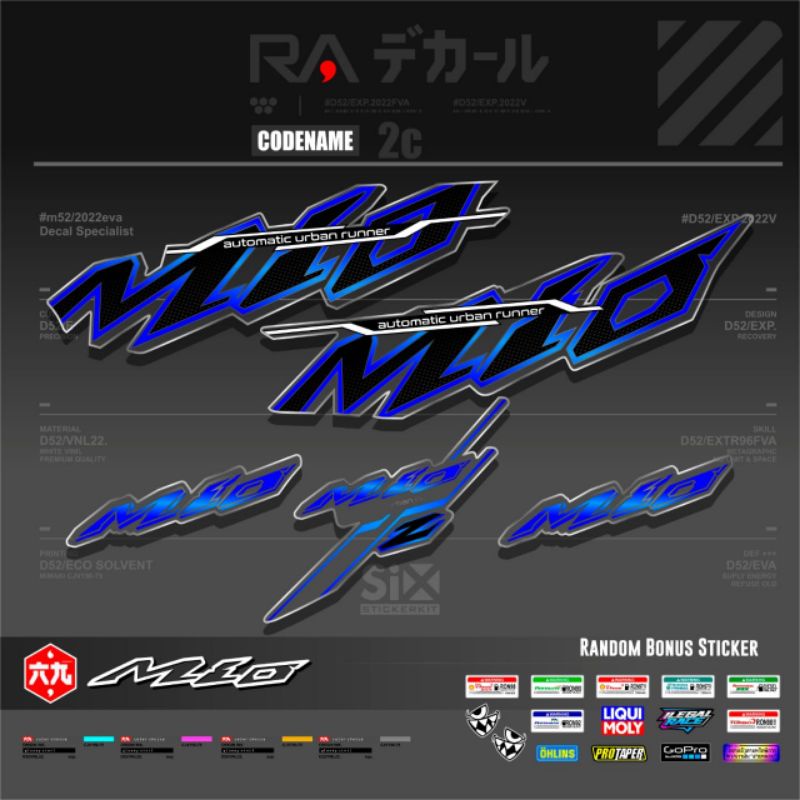 STRIPING TRANSPARAN UV MIO URBAN/STICKER MIO LAMA TRANSPARAN