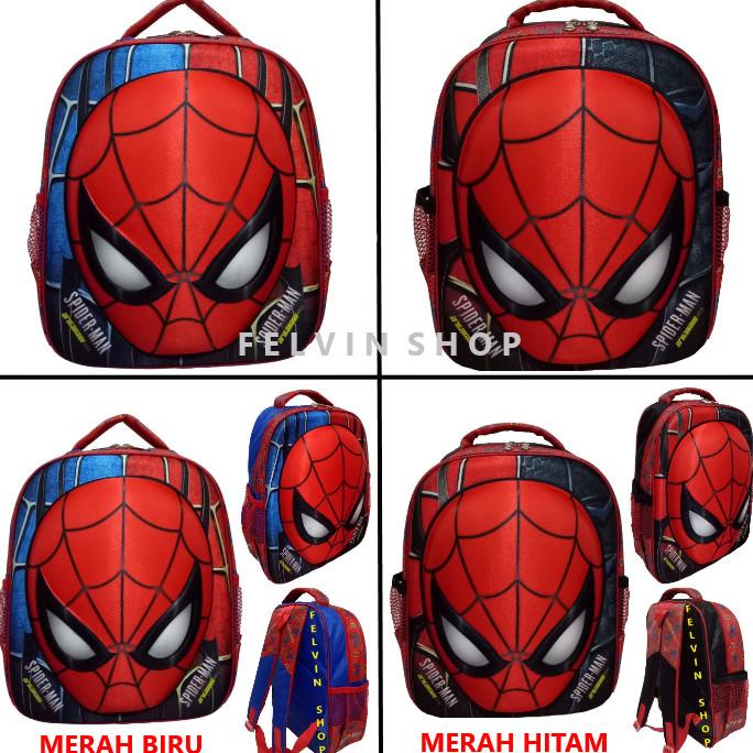 Tas Anak SD Kepala Spiderman