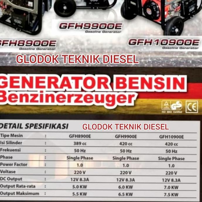 Jual Murah Generator Genset Bensin 5000 Watt Starke GFH 8900 E TERBAIK ORIGINAL