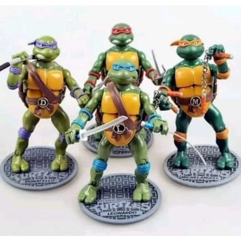 Mainan anak ninja turtle figure kura kura ninja set 4 bh