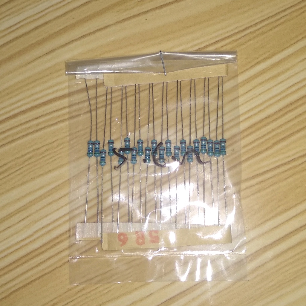 R 5.6 Ohm 0.25W 1 Persen Metal Film Resistor 5.6Ohm MetalFilm 0.25 Watt 20 Pcs