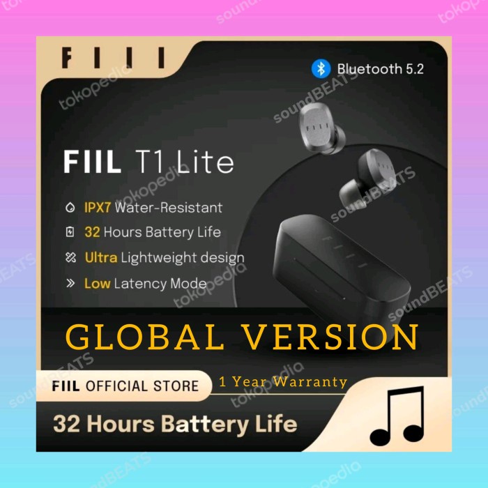 Ready Xiaomi Fiil T1 Lite ENC TWS Earphone Earbud Bluetooth 5.2 Gaming IPX7