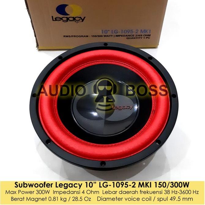 Subwoofer Legacy 10 Inch LG 1095-2 - Subwoofer Legacy 10" LG 1095 Bass