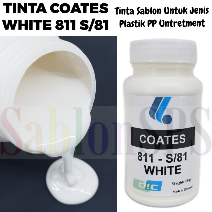 

Baru Tinta Sablon Gelas Coates 811 - S/81 Putih White 100Gr Best Seller