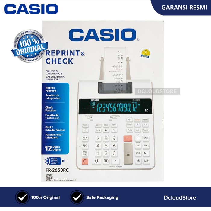 

✨Ready Calculator Original Casio Fr-2650Rc Printing Kasir Kalkulator Printer Limited