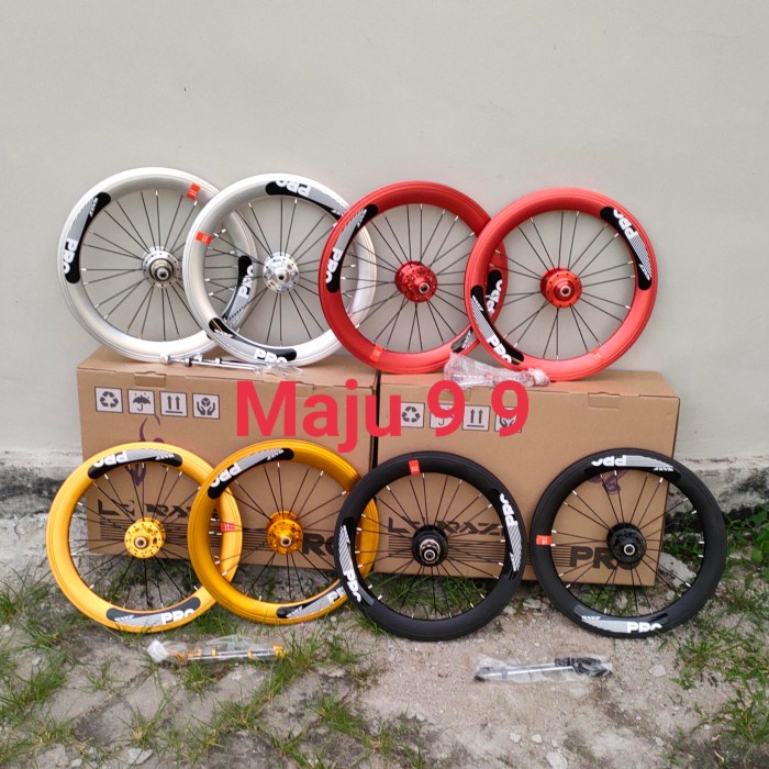 Promo Wheelset Raze Pro 16X1 3/8 349 20/24 Hole Velg Rim 16 Balap 16"349 Ori