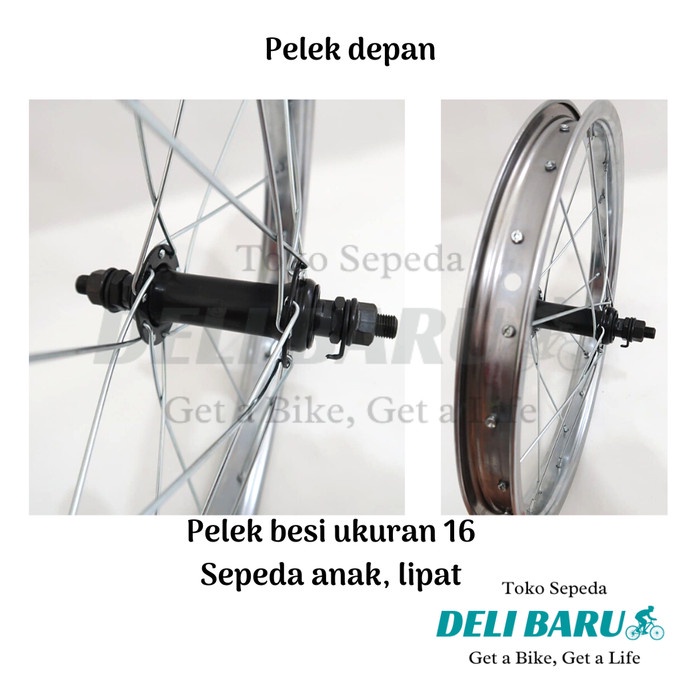 Pelek Jadi Wheelset Ukuran 16 Velg Besi Chrome Sepeda Anak Mini Lipat Best