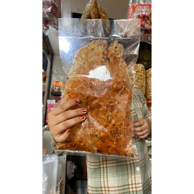 

Kripik Kaca Cabe Merah/ Hijau/Asin Daun Jeruk 1/4