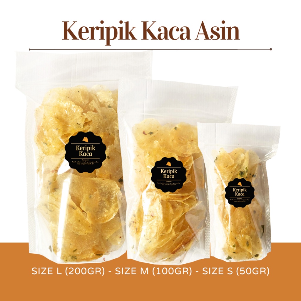 

[Delish Snas] Keripik Kaca Asin (Grosir) 500Gr / Sna Celan Calan Kripik Enak Gurih