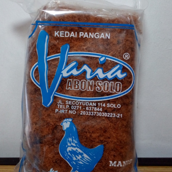 

Abon Ayam Asli Varia Manis/Pedas Oleh Oleh Khas Solo