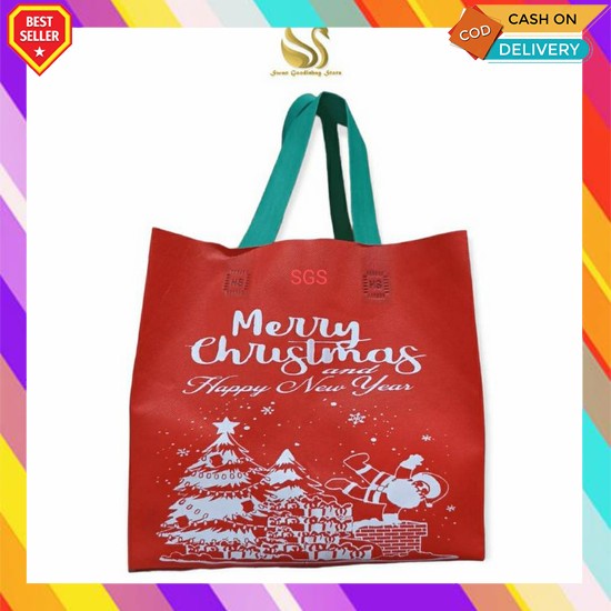 Totebag Tote Bag Natal Happy New Year Goodie Bag Souvenir Tahun Baru 2023 Merry Christmas Tas Kanvas