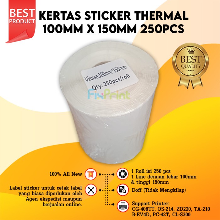 

Sticker Printer Direct Thermal 78 X 100 X 300 Label Barcode 78X100X300 Best Seller