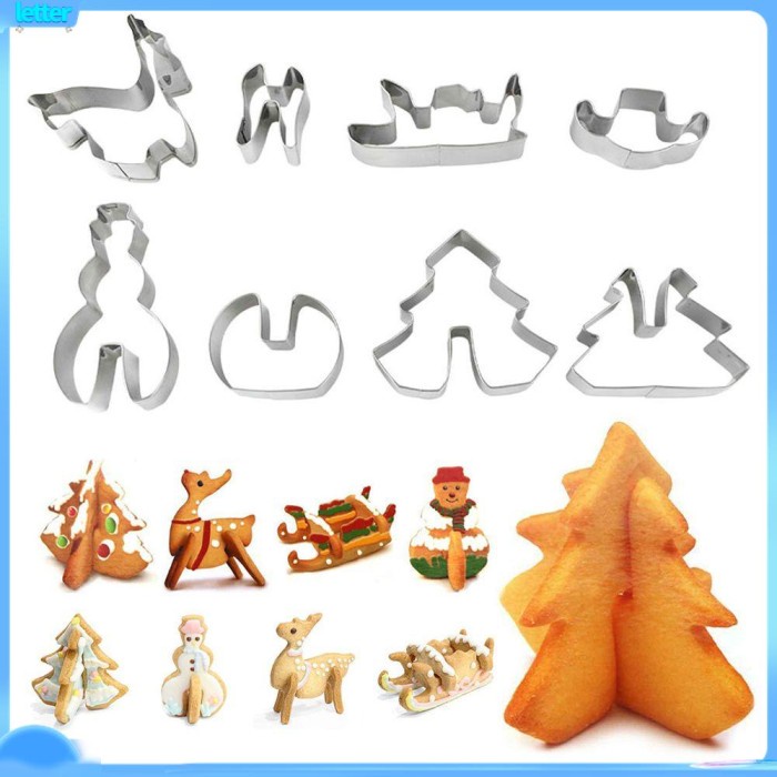 

Let 8pcs 3D Natal Bakeware Stainless Steel Baking Mould Cetakan Kue Limited Stock