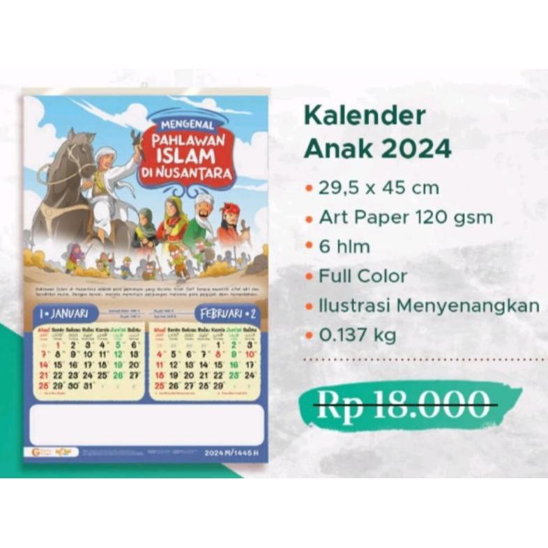 

[ZZR] KALENDER ANAK 2024 / KALENDER DINDING 2024 COD