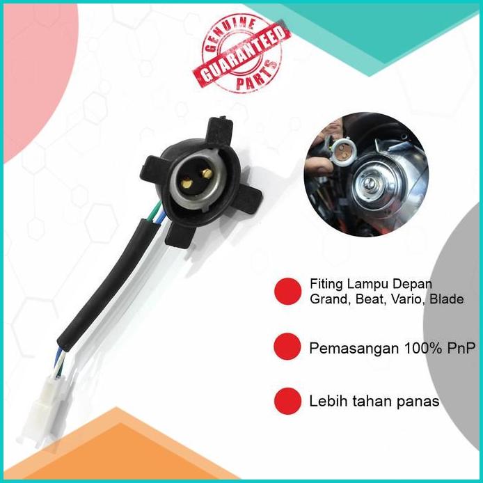 Soket Fiting Lampu Depan Grand Supra Beat Vario Blade H6 Motor Honda 1