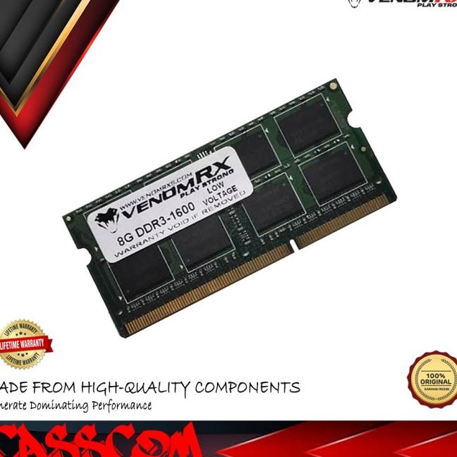 Sodimm Ddr3 Venomrx 8Gb Pc12800 Notebook Ram 8 Gb 1600Mhz Laptop