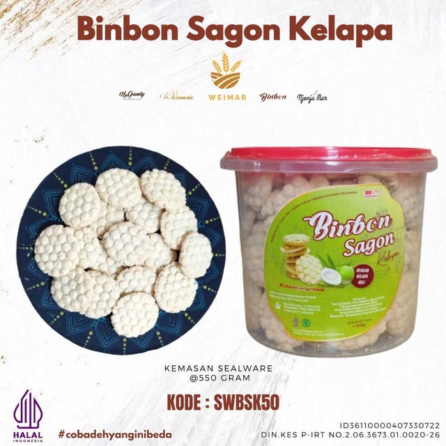 

BINBON SW SAGON KELAPA / KACANG CRUNCHY / SUSU 550GR