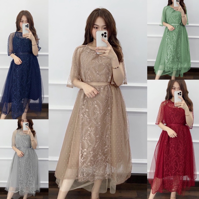 Dress Natal Wanita Dewasa 2024 Panjang Terbaru 2023 Minidress Sexy Dresscode Natals Ulang Tahun Puti