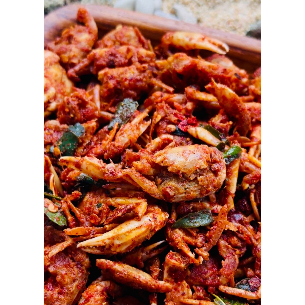 

BABY CRAB / BAYI KEPITING CRISPY 500GR PEDAS DAUN JERUK MAMIN.ID