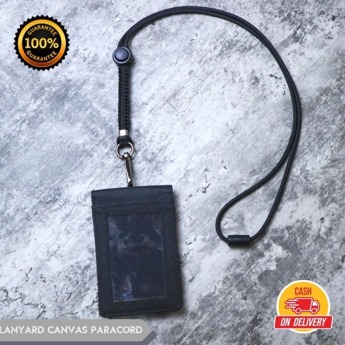 

Lanyard ID Card Holder Kanvas Tali Paracord 4mm Tactical Multifungsi