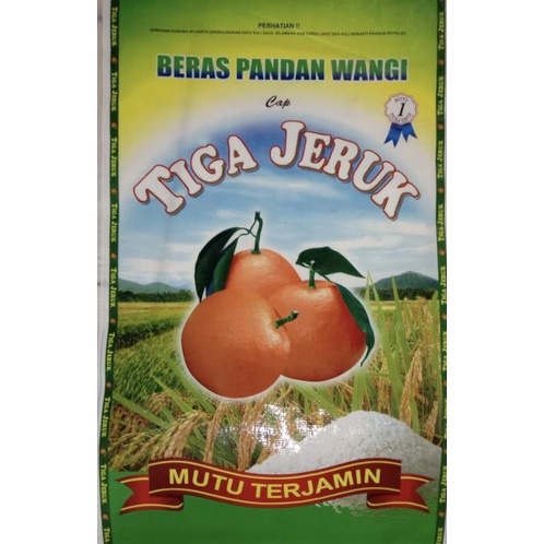 

Karung Beras Laminasi merk Tiga Jeruk (Pandan Wangi) 20kg