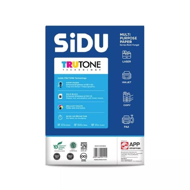 

New KERTAS A4/F4 75GSM 1 KG SIDU Sinar Dunia ~