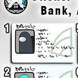

Sticker Pelindung Skin Garskin Among Us Kartu ATM E money toll Card