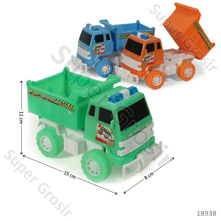 Mainan Anak Mainan Kendaraan Konstruksi Truk Dump Roda Warna F/W Truk