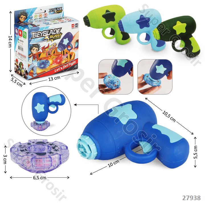 Mainan Anak Mainan Pistol Pelontar Gangsing Nyala Lampu Beyblade Burst Turbo