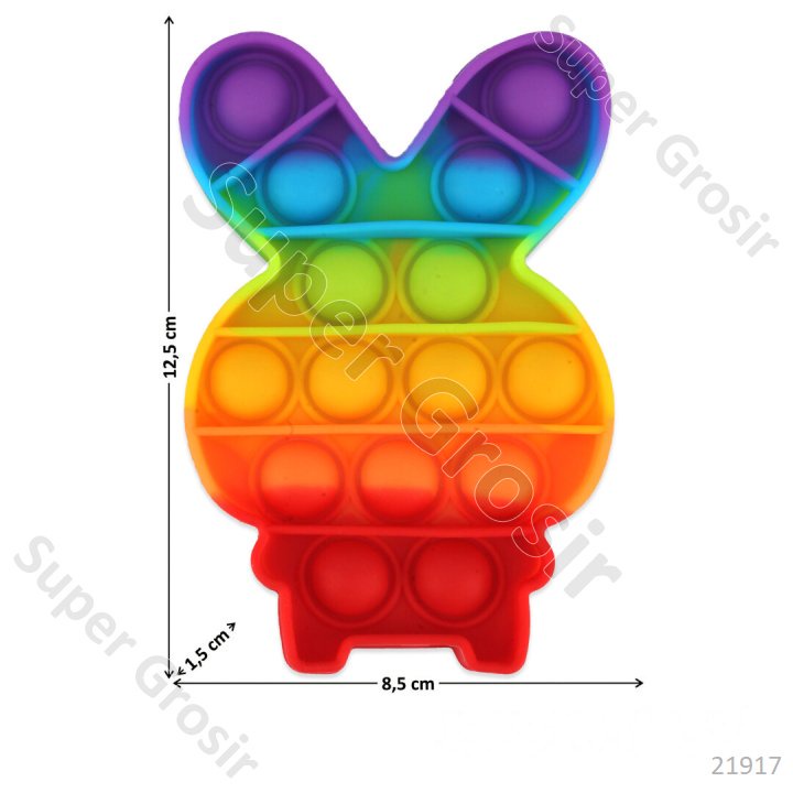 Mainan Anak Pop It Kelinci Pelangi