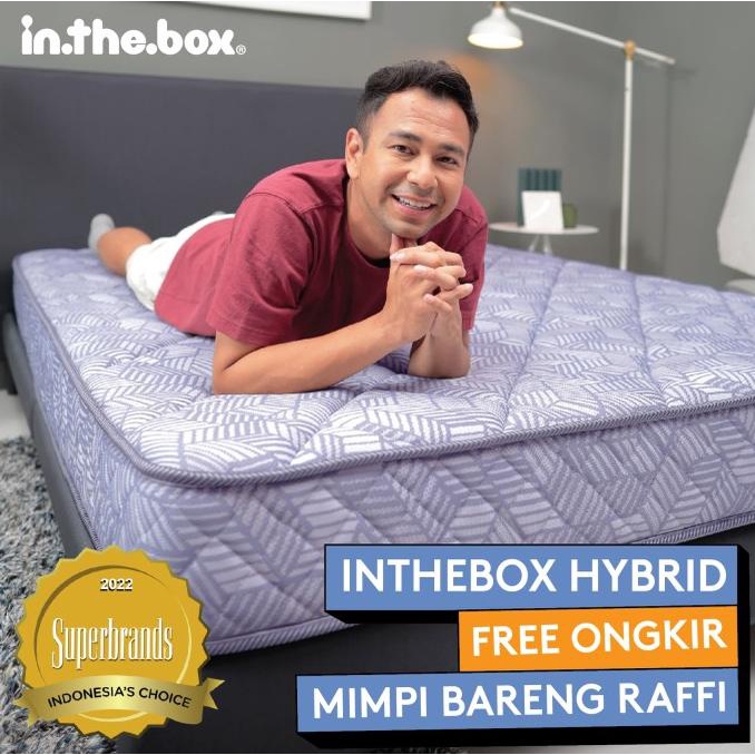 Kasur Busa IN THE BOX HYBRID Ukuran 160x200 (Queen) FREE BANTAL