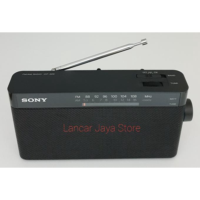 Radio Portable FM/AM Sony ICF-306 Radio Sony ICF-306 Hitam